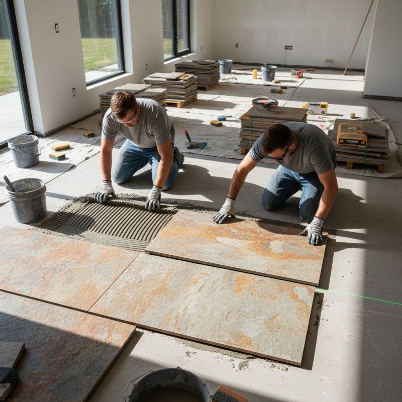 Granite Floor Installation detail