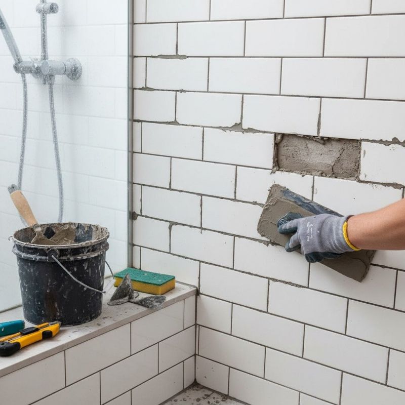 Shower Tile Repair detail