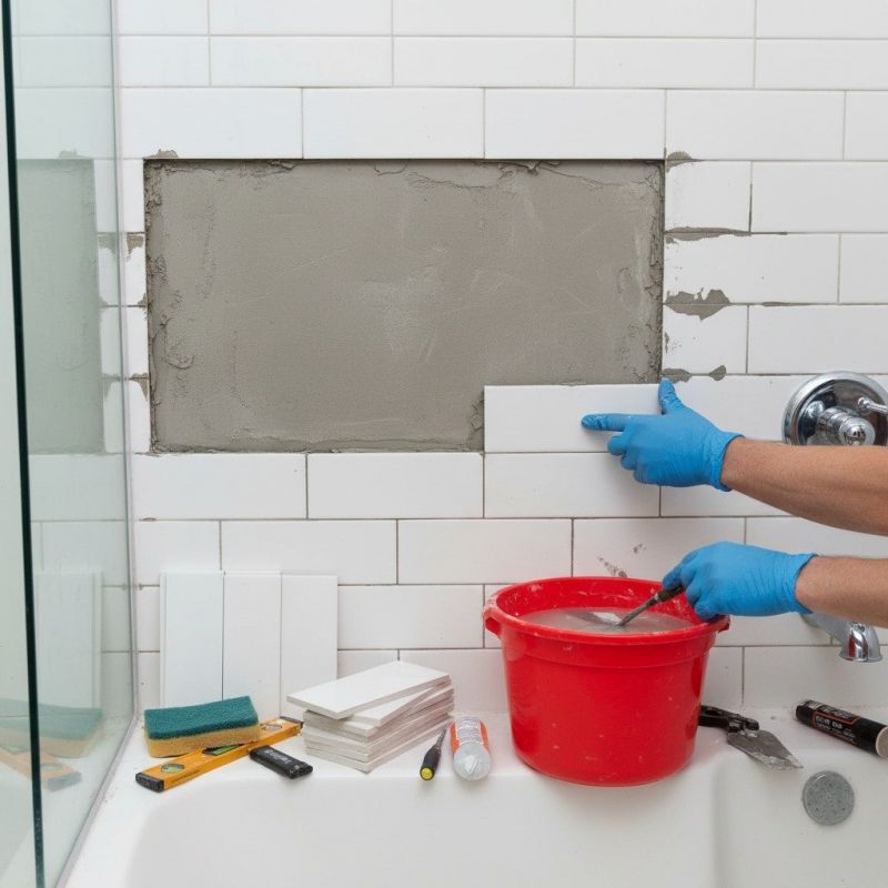 Shower Tile Repair detail